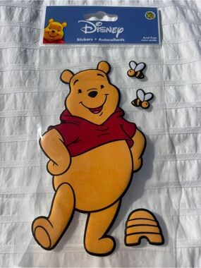 NWT VTG Disney Sandylion Winnie the Pooh Fuzzy 3D Puffy Stickers